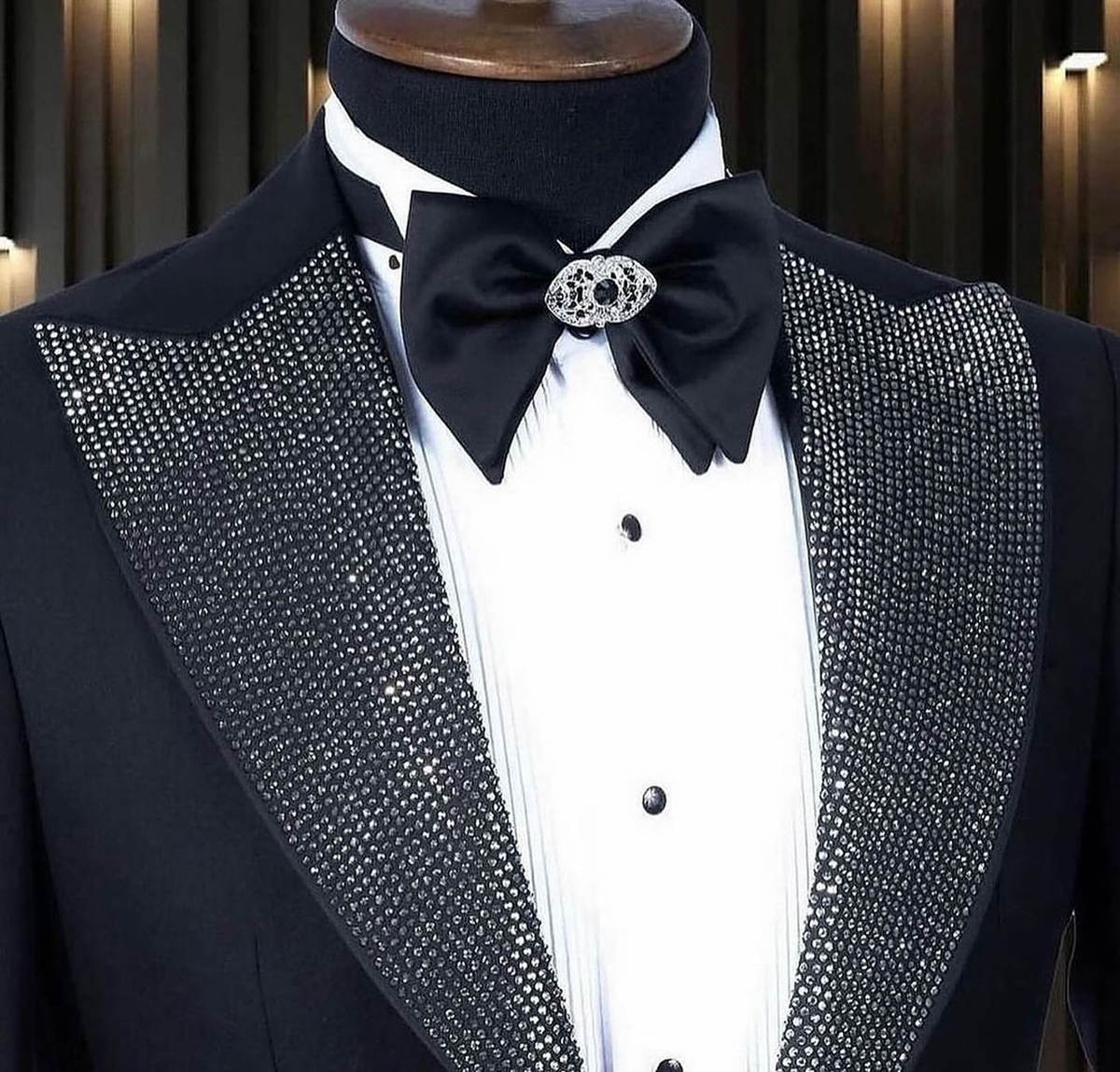 Men Formal Wear Modern - Formal Man Tuxedos Beaded 2 Pcs