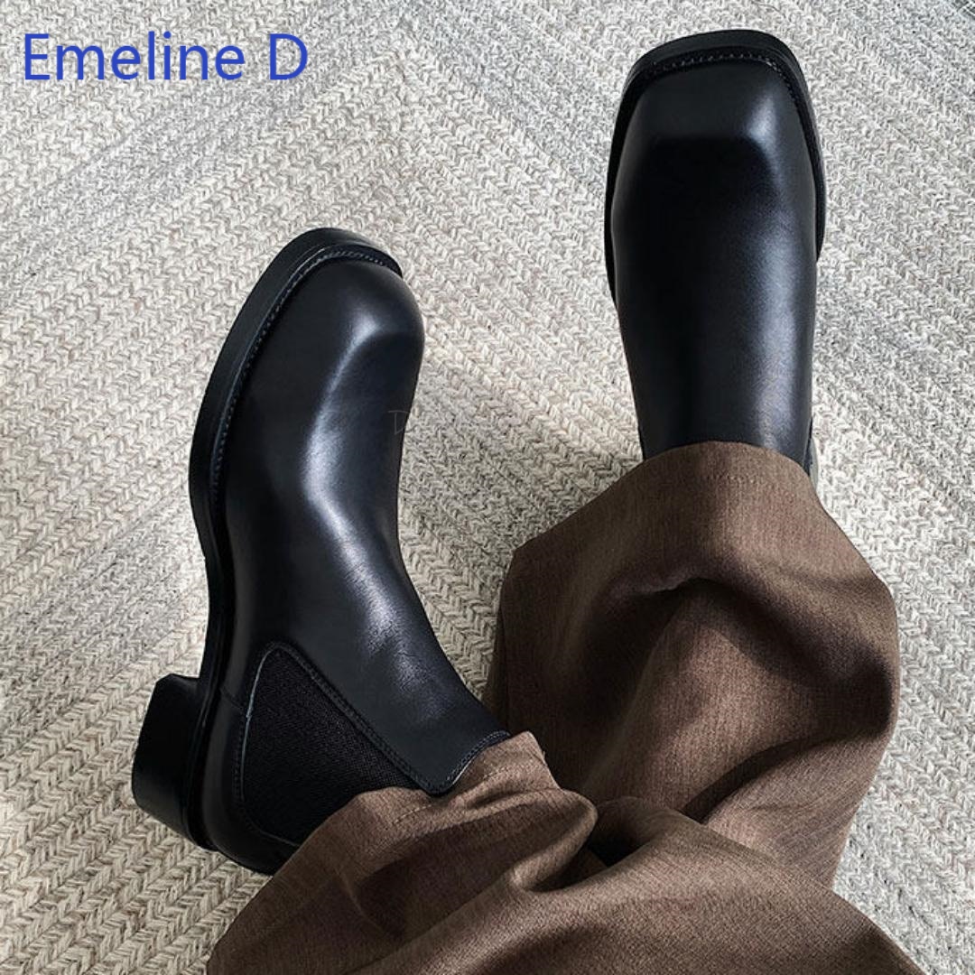 Men Square Toe Chelsea Boots E - Formal Men Daily Wear Footwear review and price