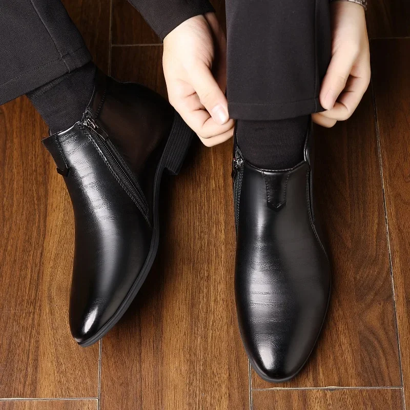 Luxury Mens Boots Fashion High - Men Formal Wear With Boots review and price