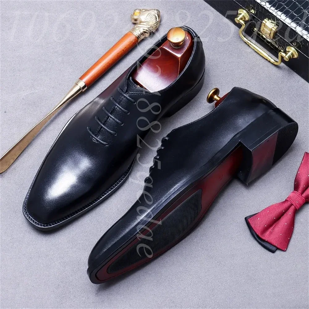 Men's Luxury Brown Leather Oxf - Formal Men Daily Wear Footwear review and price