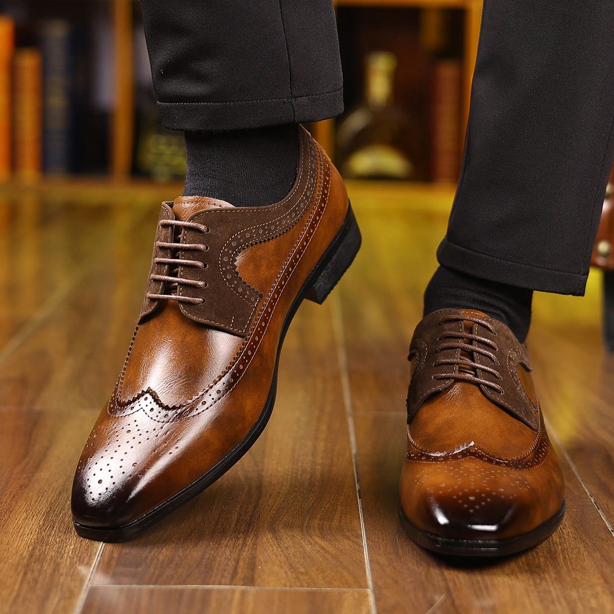 Wingtip Brogue Lace‑Up Dress S - Formal Men Daily Wear Footwear review and price