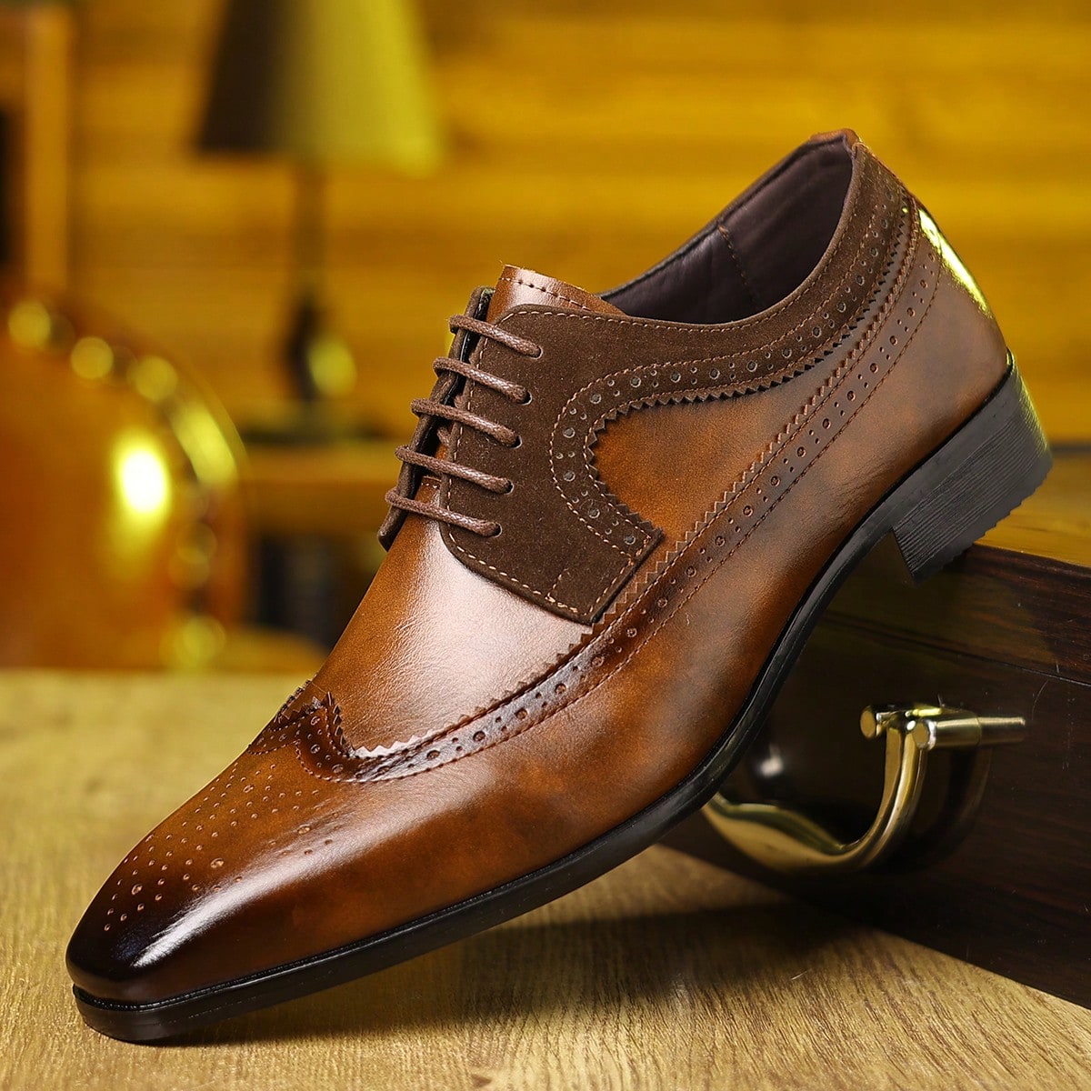 Wingtip Brogue Lace‑Up Dress S - Formal Men Daily Wear Footwear review and price