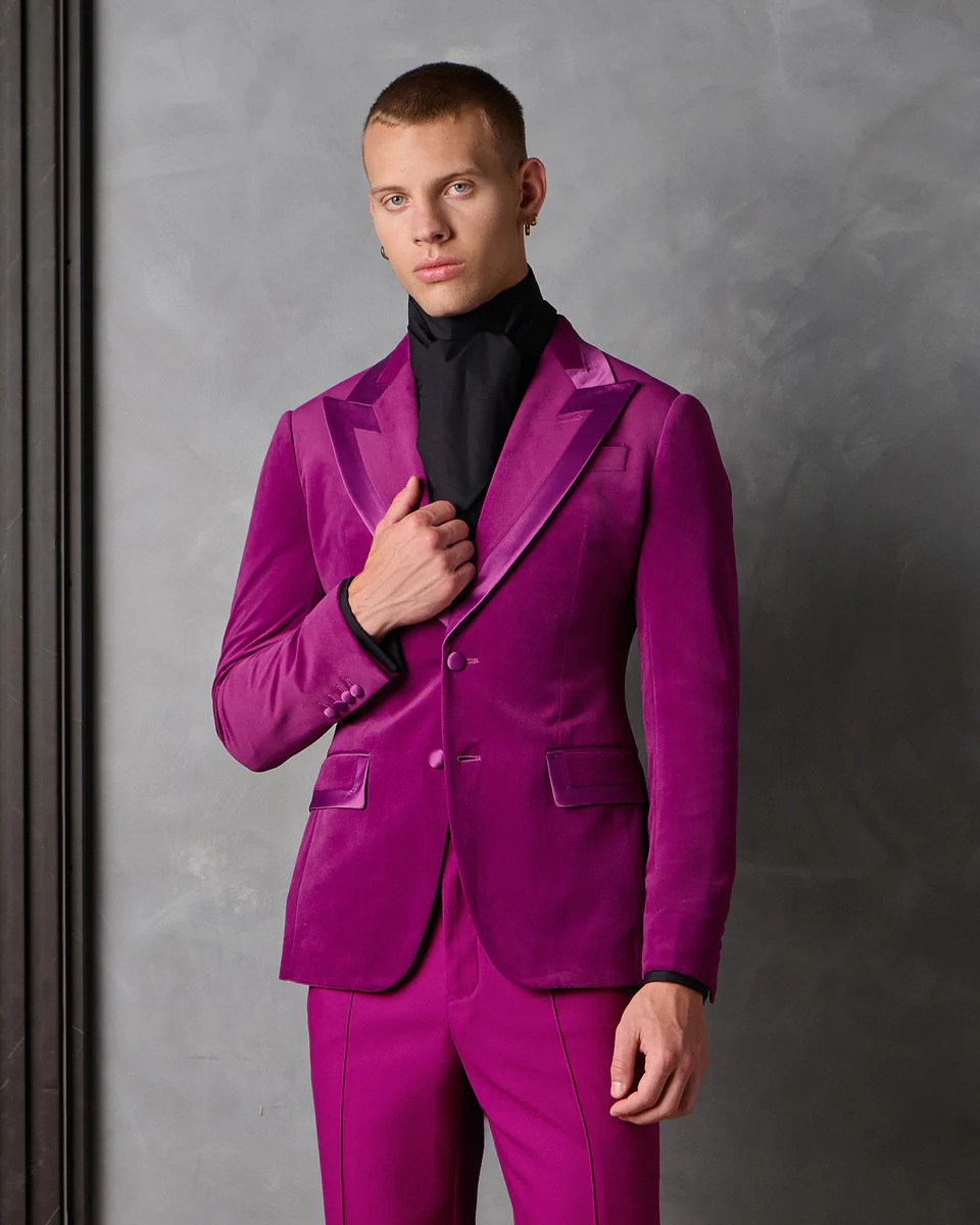 Chic Man Wedding Tuxedos Velve - Men Formal Wear Modern review and price