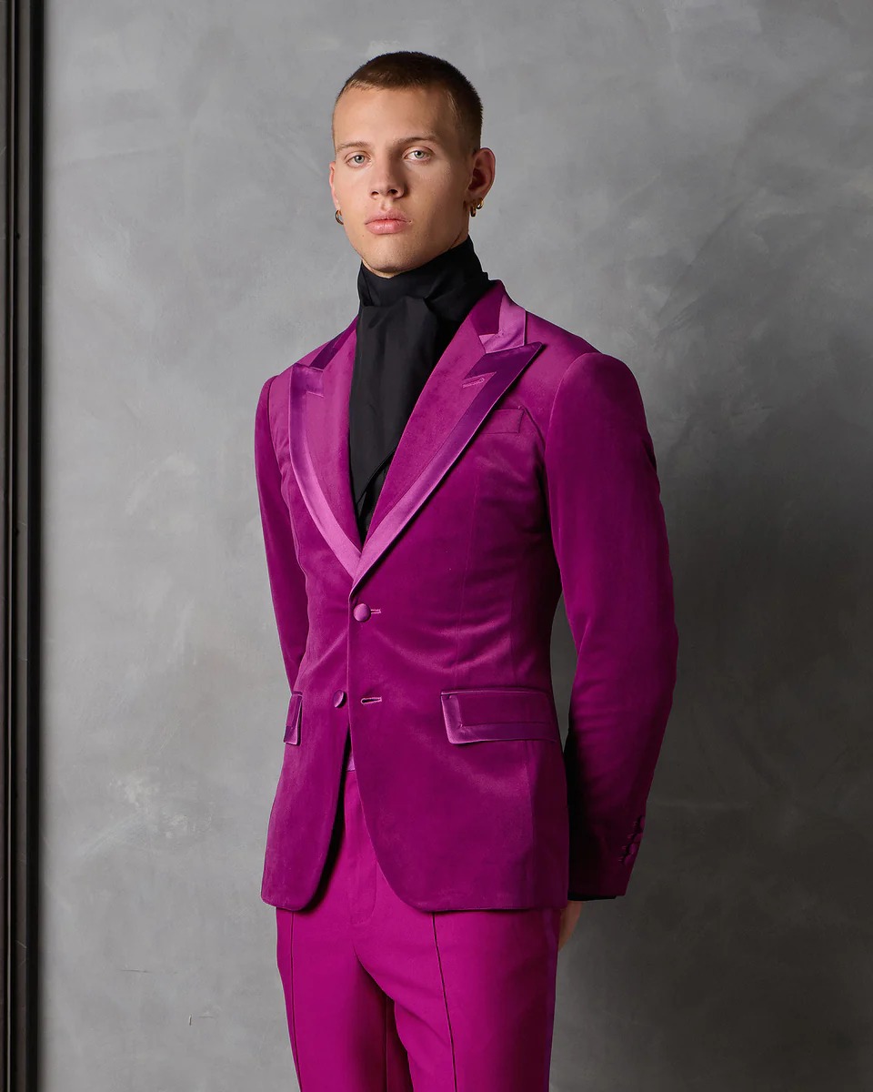 Chic Man Wedding Tuxedos Velve - Men Formal Wear Modern review and price
