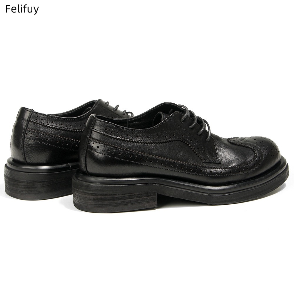 Black Derby shoes Vintage carv - Men Formal Wear All Black review and price