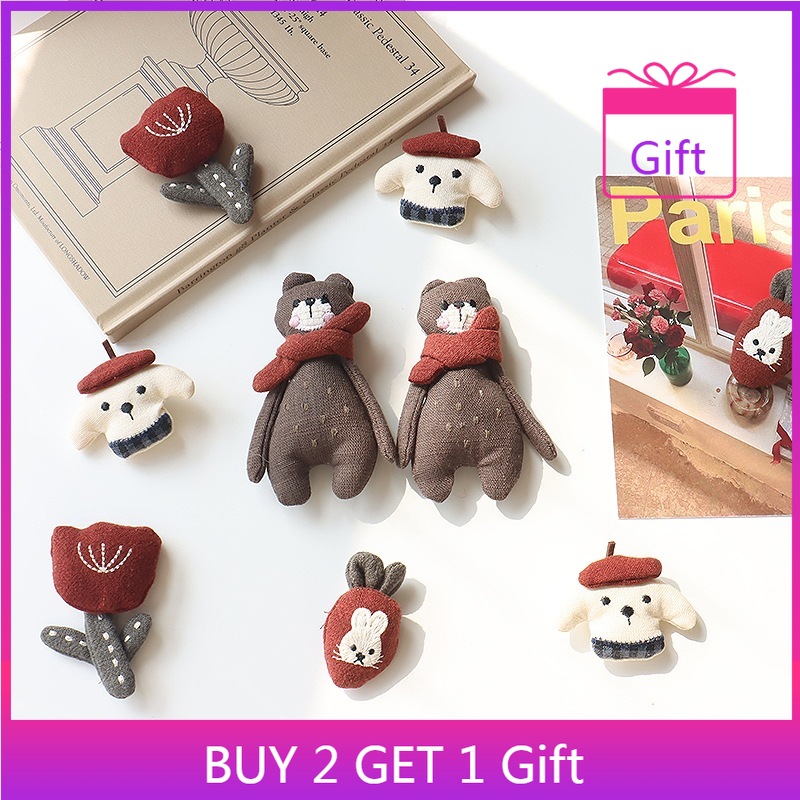 Bunny Brooch Red Scarf Bear Tu - Tuxedo Lapel Pin review and price