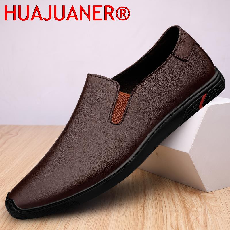 Genuine Leather Shoes Men's Lo - Men Formal Wear All Black review and price